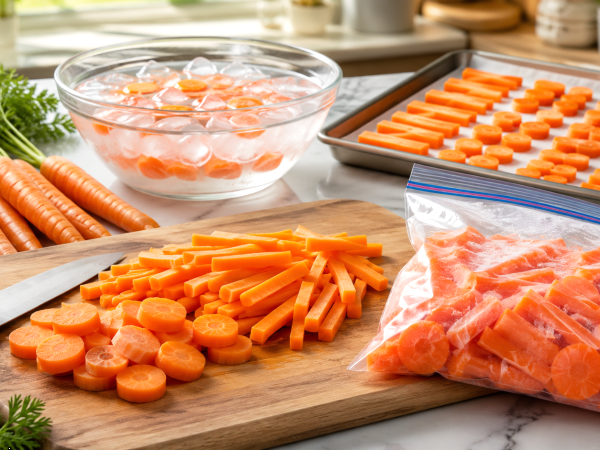Cut carrots for freezing without making them mushy: a quick, foolproof step-by-step guide now