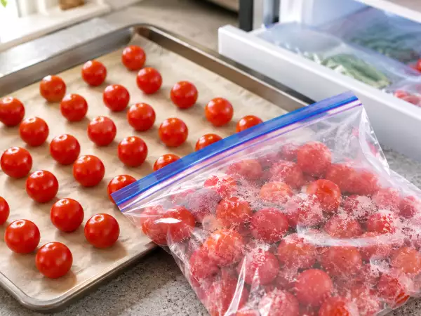 Freeze cherry tomatoes so they stay perfect all winter, one simple step to keep them separate