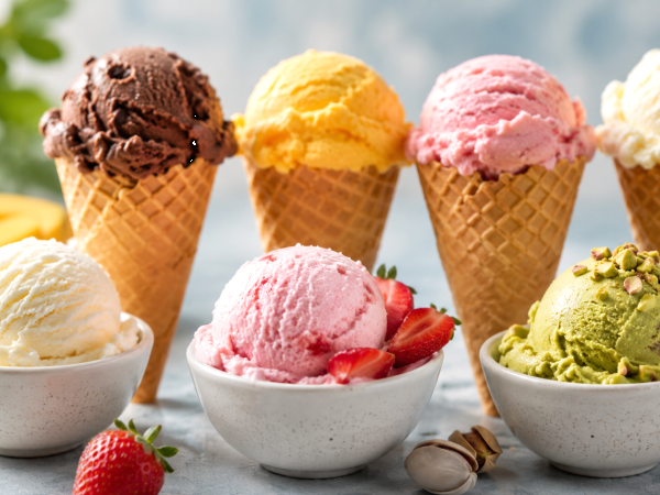 What's the real difference between sorbet, ice cream and gelato when scooped from the container?
