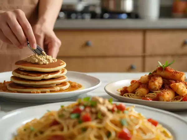 Daily menu, August 23: delightful dry fish fry, comforting spaghetti, and fluffy vegan pancakes