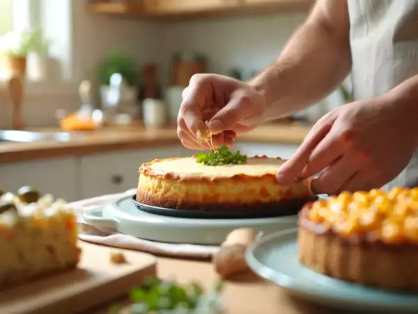 Daily menu, August 30: delightful ham, cheese, and olive cake, spicy buffalo chicken mac & cheese, and vegan cheesecakes