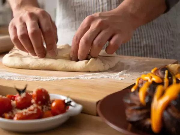 Daily menu, September 6: delightful caramelized cherry tomatoes, Greek cheese bread, and chocolate orange rolls