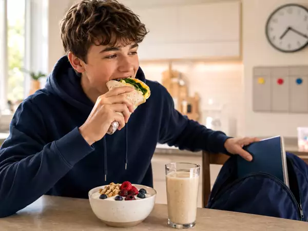 Could a high-protein breakfast help teens eat more healthily and avoid overeating during the day?