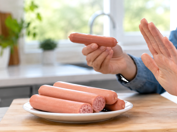 Why eating raw sausages on the go can be dangerous: one hasty bite could seriously ruin your day