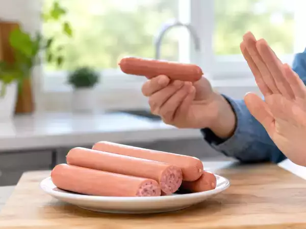 Why eating raw sausages on the go can be dangerous: one hasty bite could seriously ruin your day