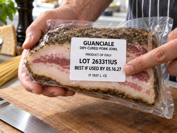Making carbonara or stocking a deli case? Check guanciale lot 263311US before using it