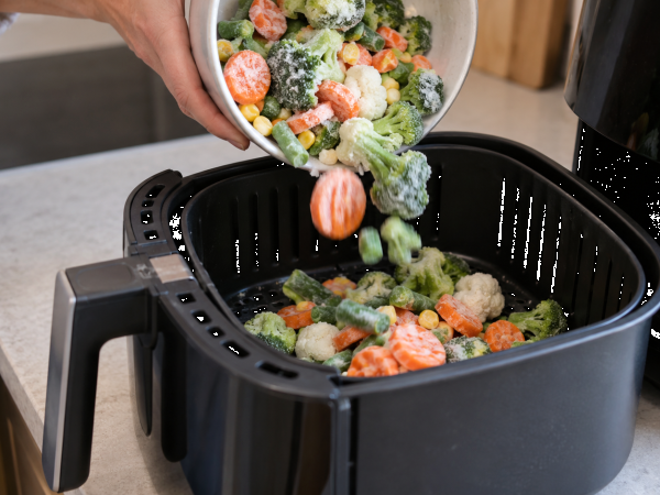 Can you air fry frozen vegetables without thawing - will they cook evenly or end up soggy?