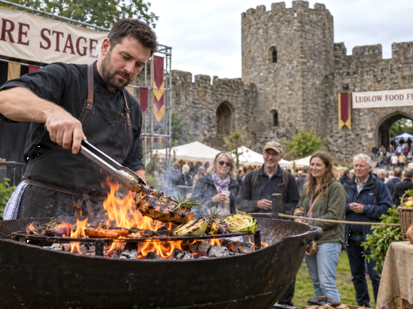 Going to Ludlow Food Festival this Friday? Plan the Marches producers and fire demos first