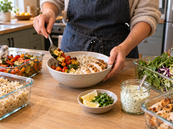 Weeknight dinners feel slow? Prep ingredients, not whole meals