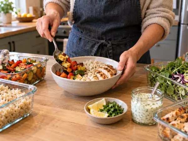 Weeknight dinners feel slow? Prep ingredients, not whole meals