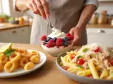 Articles: Today's June 3rd Menu: Start with crispy calamari and end with a refreshing, fruity cream dessert.