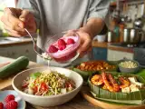 Articles: Daily menu, August 29: a delightful journey with mung sprouts salad, grilled shrimp and tofu, and raspberry mousse