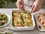 Articles: Daily Menu, September 19: a refreshing Greek salad, zesty baked lemon chicken, and delightful pistachio eclairs