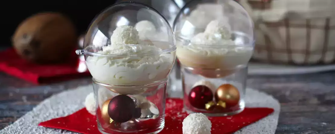 A fairytale dessert in a snowball