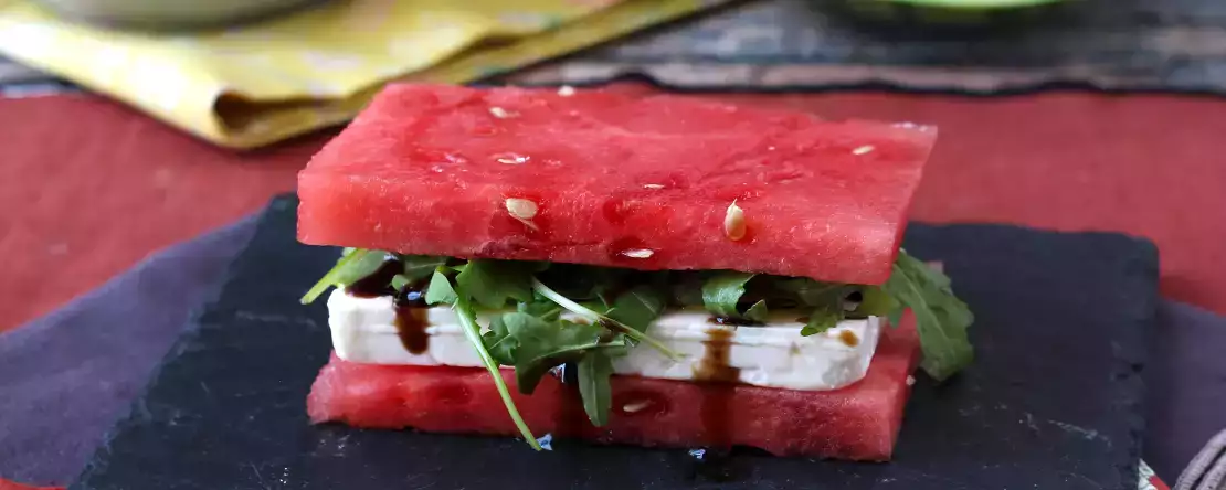 Watermelon feta arugula sandwich, the freshest viral recipe for summer!