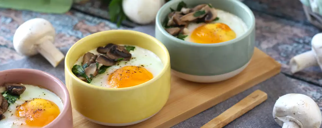 Mushroom baked eggs: a quick and ultra-comforting recipe!