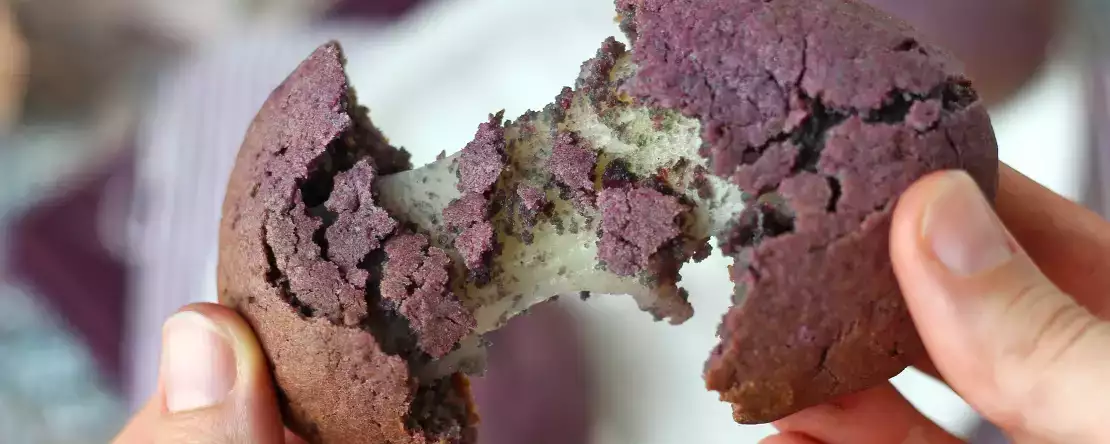 Mochi cookies with ube