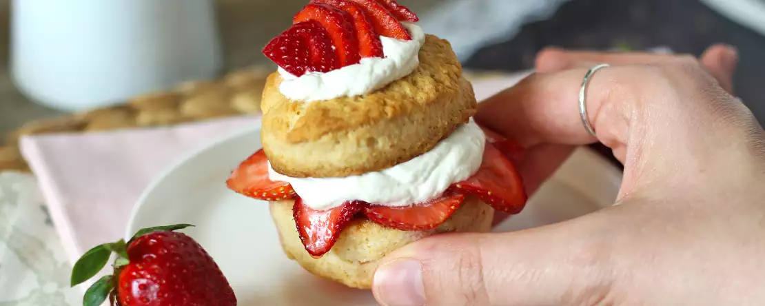 Our delicious strawberry shortcake