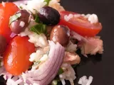 Recipe Rice salad with taggiasca olives and ligurian extra virgin olive oil