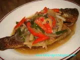 Recipe Tilapia in oyster sauce and veggies - escabeche style