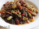 Recipe Stir fry bitter gourd with canned fried dace in black bean sauce