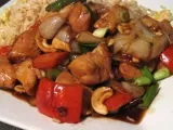 Recipe Spicy cashew chicken with peppers