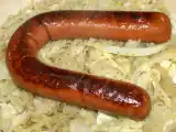 Recipe Kielbasa sausage with cabbage and onions