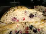 Recipe Low fat pomegranate blueberry scones