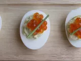 Recipe Wasabi deviled eggs with salmon roe