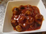 Recipe Meatballs with orange juice, ketchup and white wine