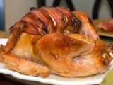 Recipe Maple glazed roast turkey with applewood smoked bacon