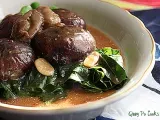 Recipe Kai lan with stewed mushroom and mini abalone