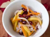 Recipe Daikon, carrot, persimmon, and pomegranate sunomono