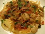 Recipe Pork marengo with creamy gruyere polenta