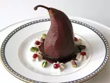 Recipe Sharing our holiday table {pomegranate poached pear recipe}