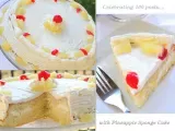 Recipe Celebrating 100 posts with pineapple sponge cake!