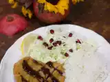 Recipe Tonkatsu (breaded pork cutlet) with a pomegranate molasses tonkatsu sauce