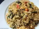 Recipe Happy new year- palak pulao( spicy greens rice)