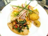 Recipe Deep fried talipia with a thai chilli salad