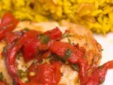 Recipe Piquillo pepper chicken with spanish rice