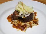 Recipe Apple barbecue braised beef with shaved fennel & apple salad