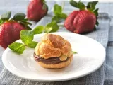 Recipe Cream puffs-profiteroles with vanilla and chocolate pastry cream & happy valentine's day