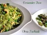 Recipe Coriander Rice and Okra Curd Pachadi