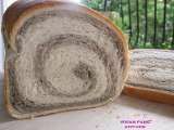 Recipe Black Sesame Spiral Loaf Bread/ Straight Dough Method