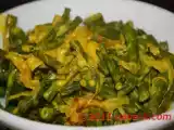 Recipe Long beans (kacang panjang) stir fried in milk and turmeric