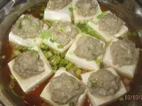 Recipe Steam tofu with minced pork and prawn