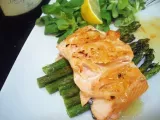 Recipe Lemon honey salmon with asparagus