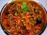 Recipe Dried Shrimp and Egg plant curry / Endu royyalu Vankaya kura