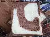 Recipe Chocolate Marble Loaf Bread/ Water Roux Method (cheddar)