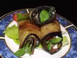 Recipe Eggplant rolls with tomato, garlic and herbs